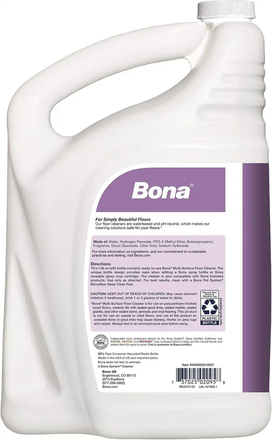 Bona® Pet System Multi-Surface Floor Cleaner Refill, Dog Formulation 128oz