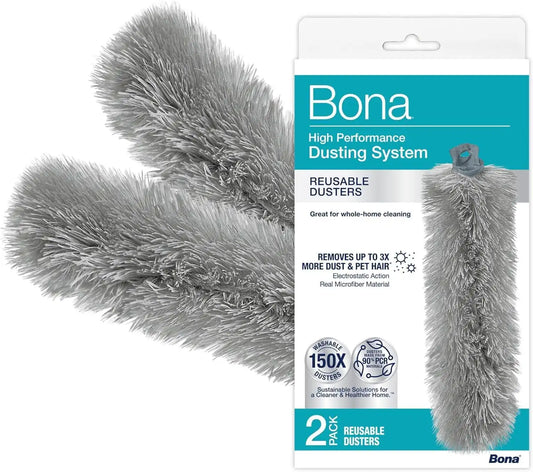 Bona Reusable Dusters - 2 Pack - High Performance Dusting System