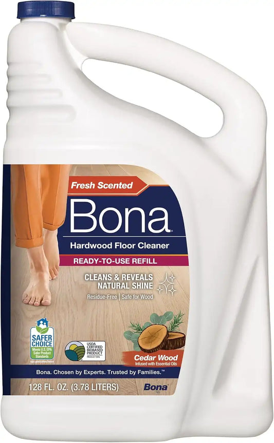 Bona Hardwood Floor Cleaner Refill - 128 fl oz - Cedar Wood Scent