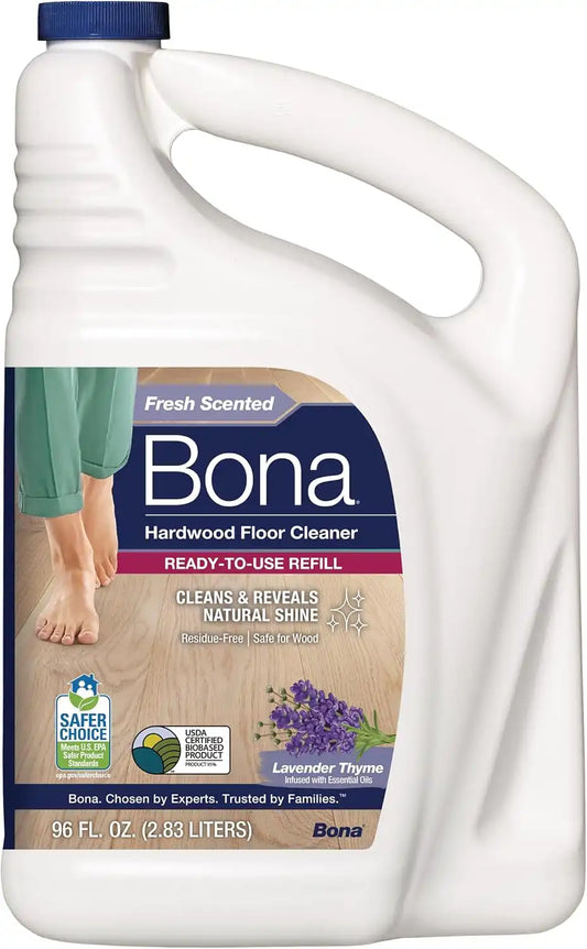 Bona Hardwood Floor Cleaner Refill - 96 fl oz - Lavender Thyme Scent