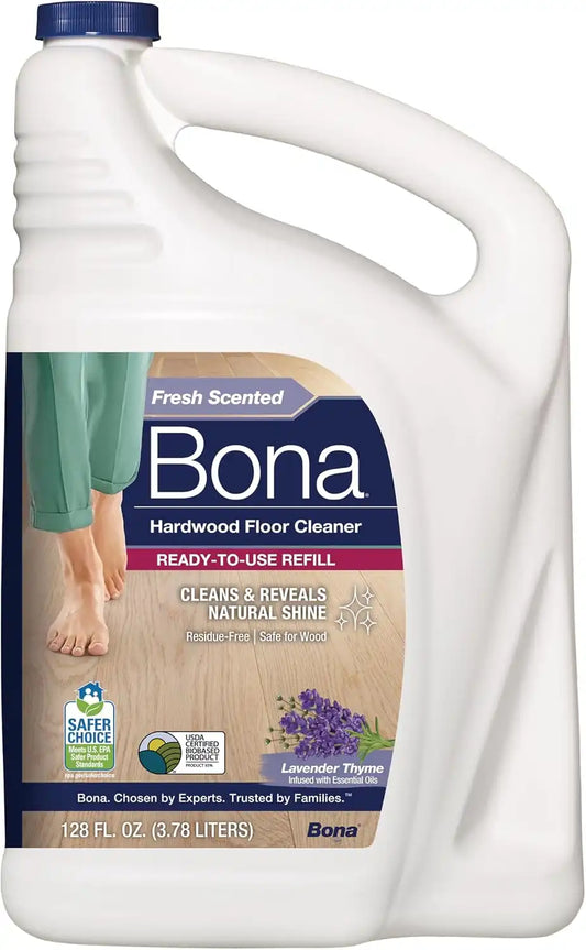 Bona Hardwood Floor Cleaner Refill - 128 fl oz - Lavender Thyme Scent