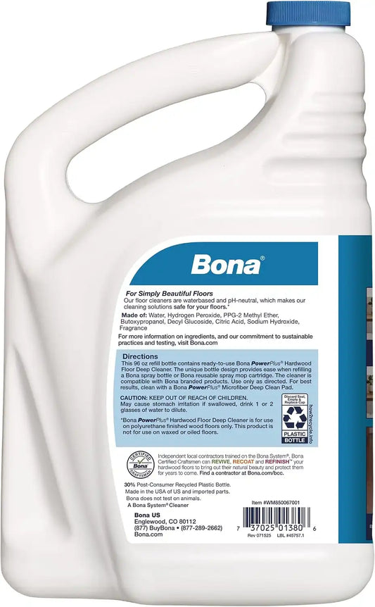 Bona PowerPlus® Hardwood Floor Deep Cleaner Refill 96floz