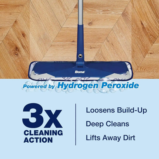 Bona PowerPlus Hardwood Floor Deep Cleaner Spray - 32 fl oz - Refillable - Oxygenated Formula and Residue-Free Floor Cleaning Solution - for Wood Floors (Pack of 2)